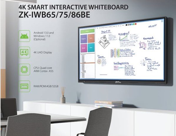 ZKTeco ZK-IWB65BE 65-inch 4K smart interactive whiteboard Price in BD